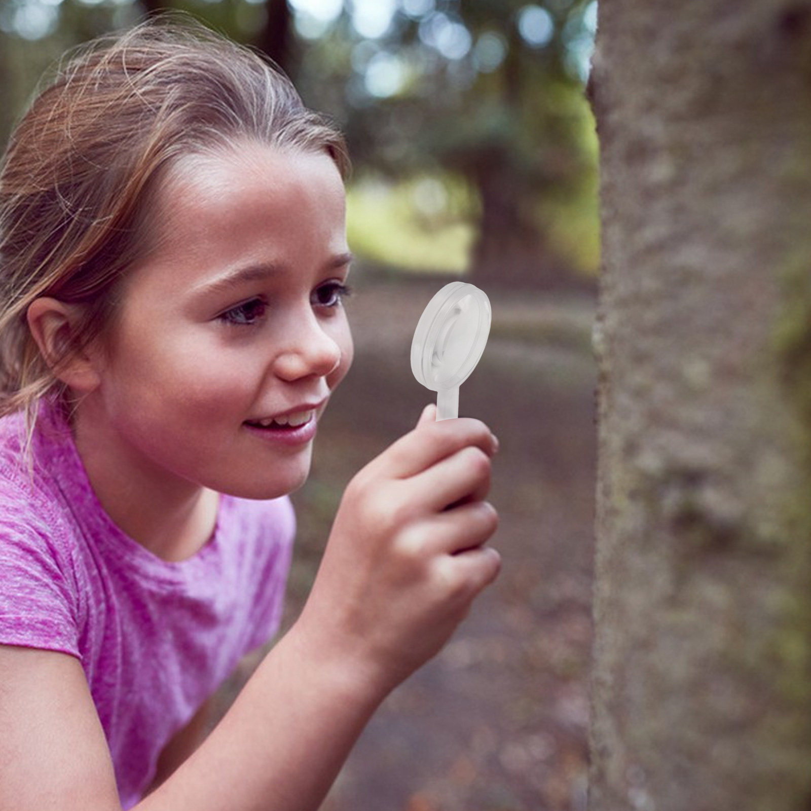 Outdoor Adventure Learning - 10Pcs 25Mm Clear Handheld Magnifier Kids
