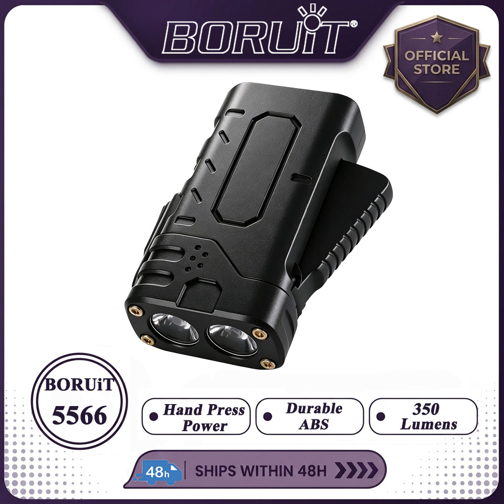 Outdoor Adventure Camp - BORUIiT Hand Crank EDC LED Flashlight
