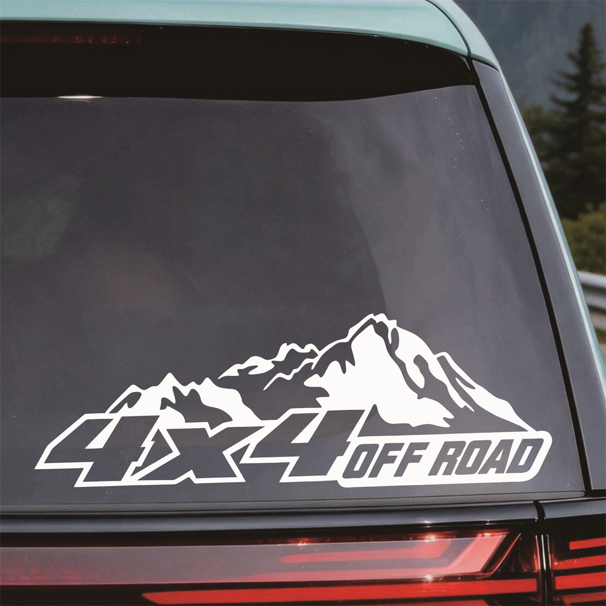 Outdoor Adventure Jeep - 4X4 Off‑Road Mountain Vinyl Decal Outdoor