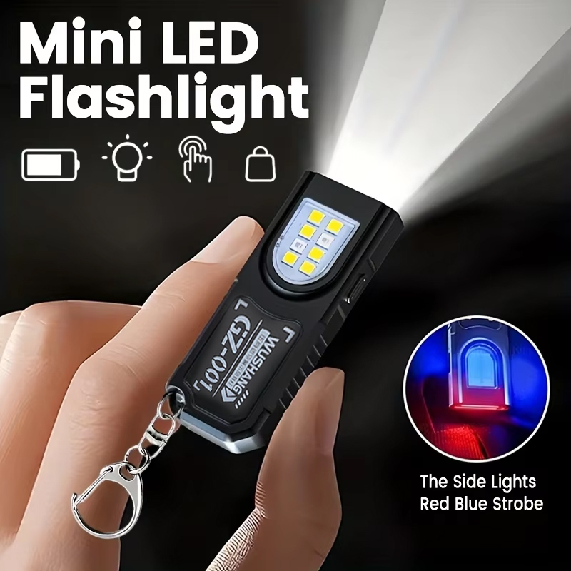 Outdoor Adventure Camp - Multifunctional Keychain Flashlight USB Rechargeable Mini