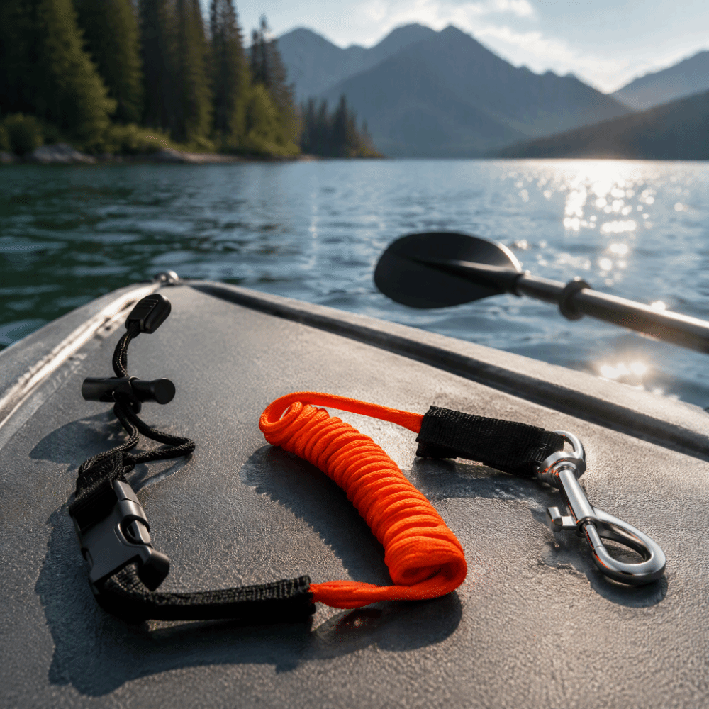 Outdoor Adventure Kayak - Practical Shock Cord Kayak Paddle Leash