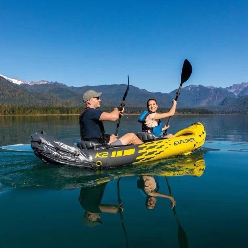 Inflatable Boat Two Person Raf - Outdoor Adventure Kayak ulasan dan harga