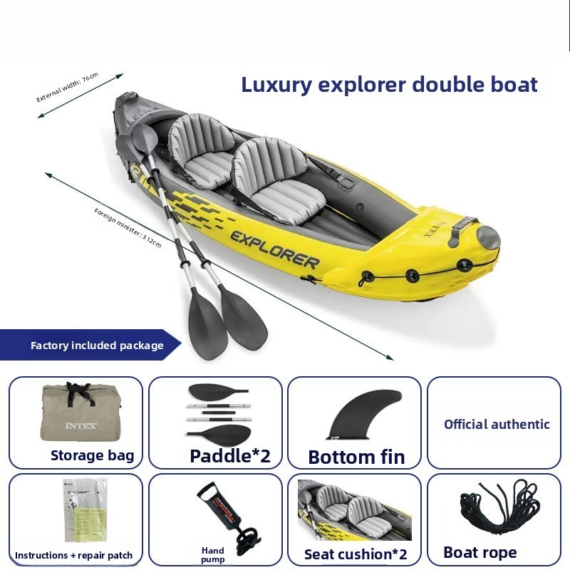 Inflatable Boat Two Person Raf - Outdoor Adventure Kayak ulasan dan harga