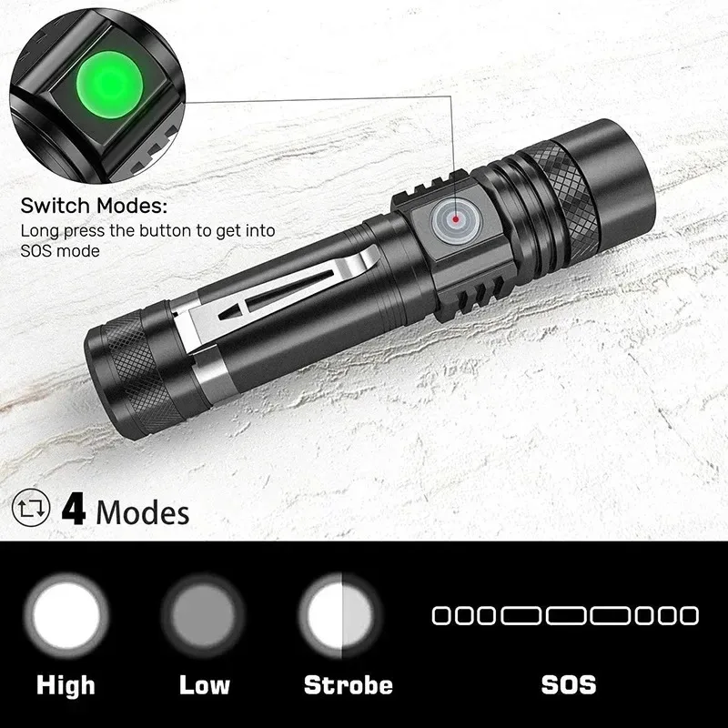 T6 LED Rechargeable Flashlight - Outdoor Adventure Camp ulasan dan harga