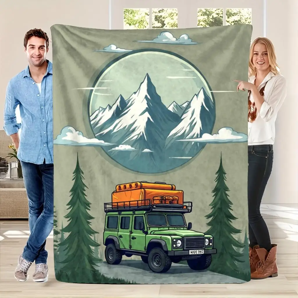 Aesthetic Travel Blanket 150x2 - Outdoor Adventure Jeep ulasan dan harga