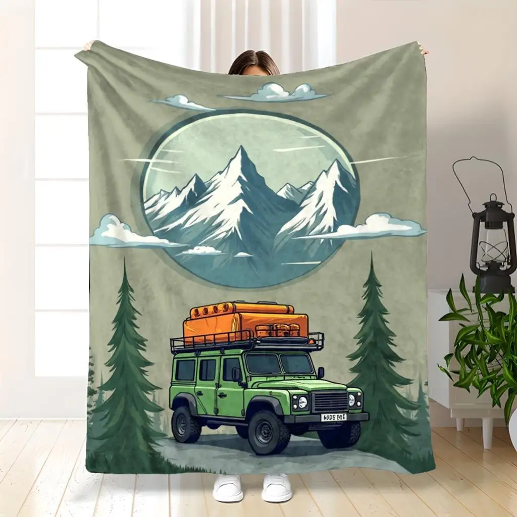 Aesthetic Travel Blanket 150x2 - Outdoor Adventure Jeep ulasan dan harga