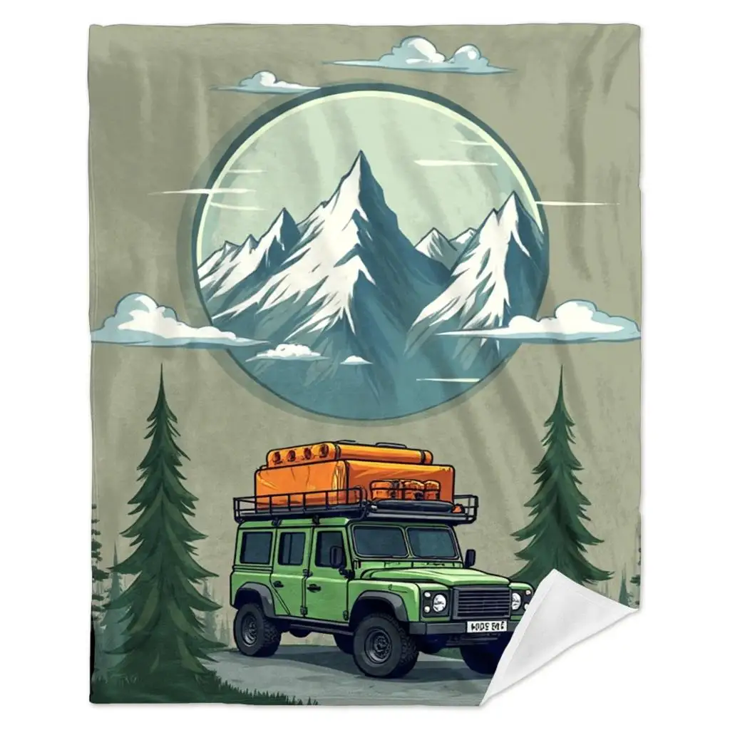 Aesthetic Travel Blanket 150x2 - Outdoor Adventure Jeep ulasan dan harga