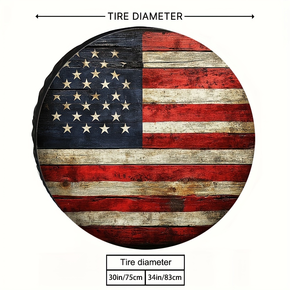 Rustic American Flag Tire Cove - Outdoor Adventure Jeep ulasan dan harga