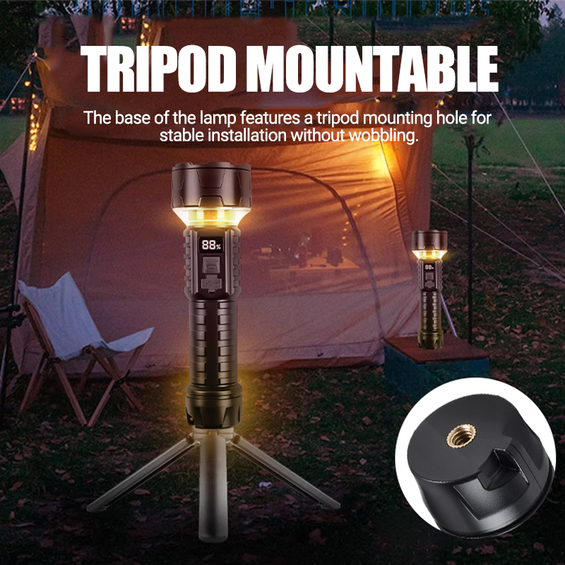 COB LED Flashlight Rechargeabl - Outdoor Adventure Camp ulasan dan harga