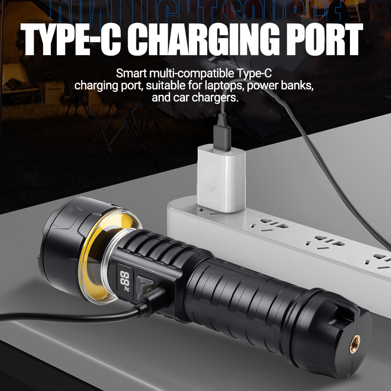 COB LED Flashlight Rechargeabl - Outdoor Adventure Camp ulasan dan harga