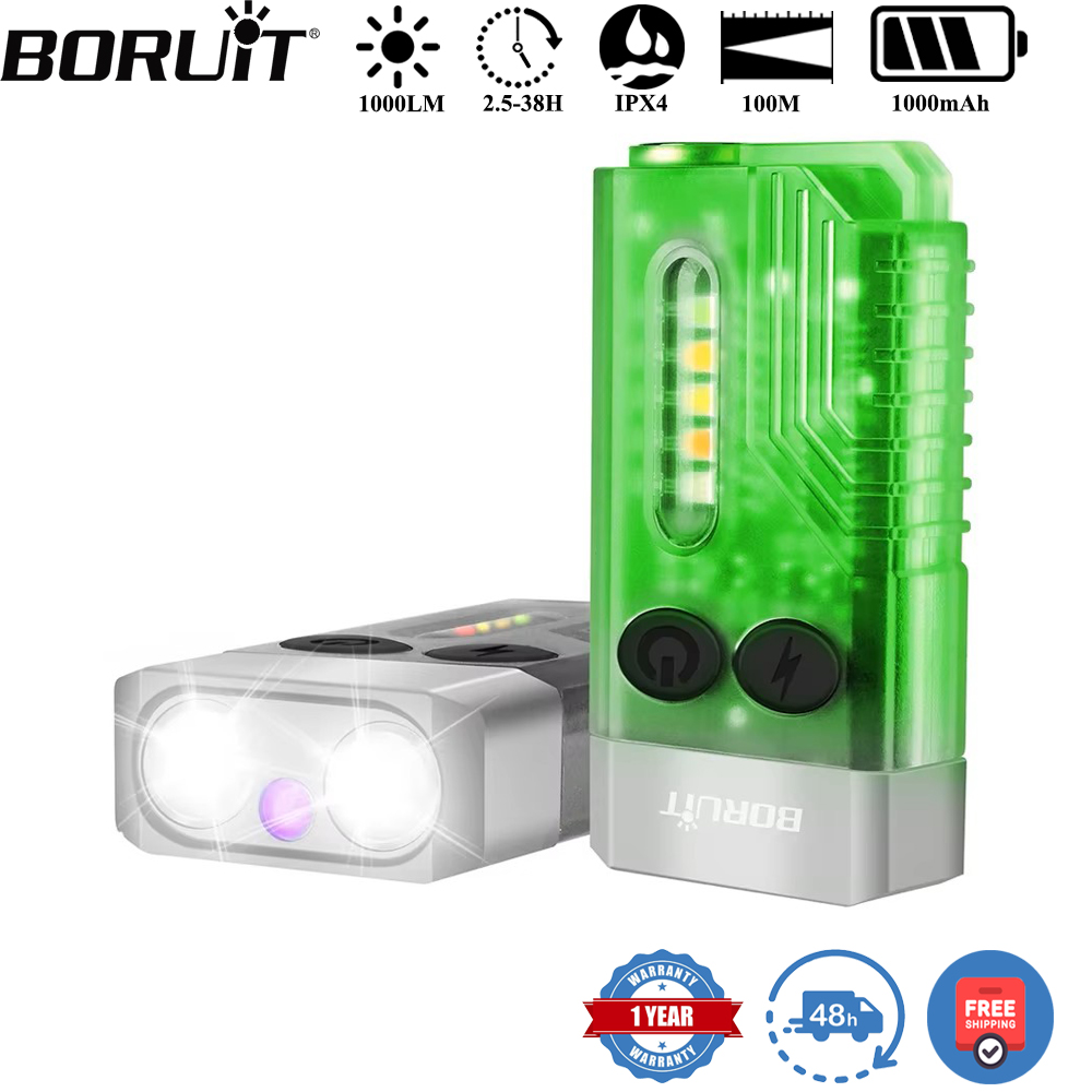 BORUiT V10 Keychain UV LED EDC - Outdoor Adventure Camp ulasan dan harga