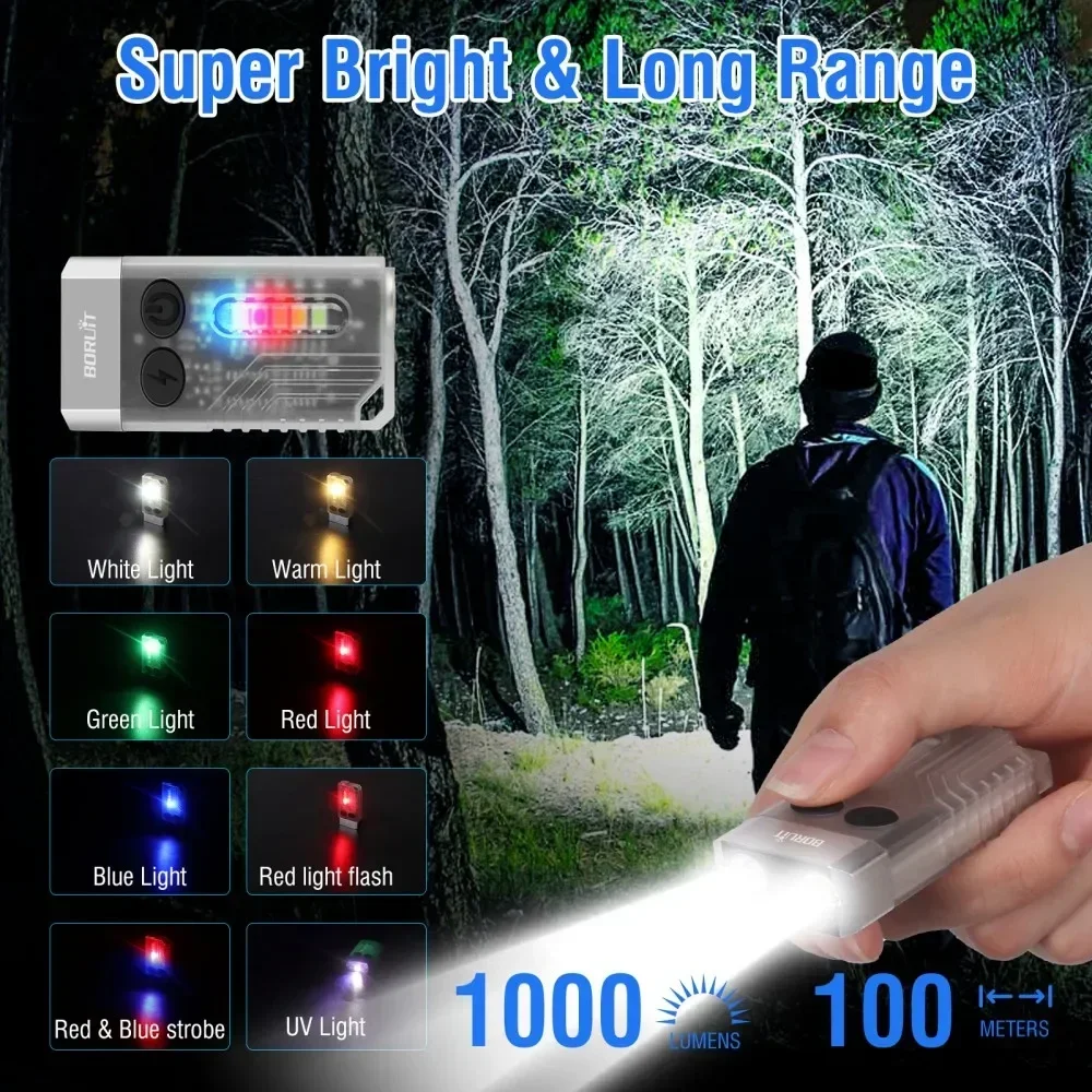 BORUiT V10 Keychain UV LED EDC - Outdoor Adventure Camp ulasan dan harga