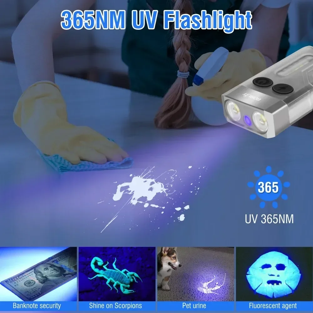 BORUiT V10 Keychain UV LED EDC - Outdoor Adventure Camp ulasan dan harga