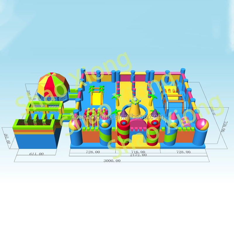 Commercial Inflatable Trampoli - Outdoor Adventure Course ulasan dan harga