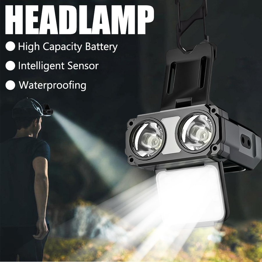 Sensor COB LED Headlamp Cap Cl - Outdoor Adventure Camp ulasan dan harga