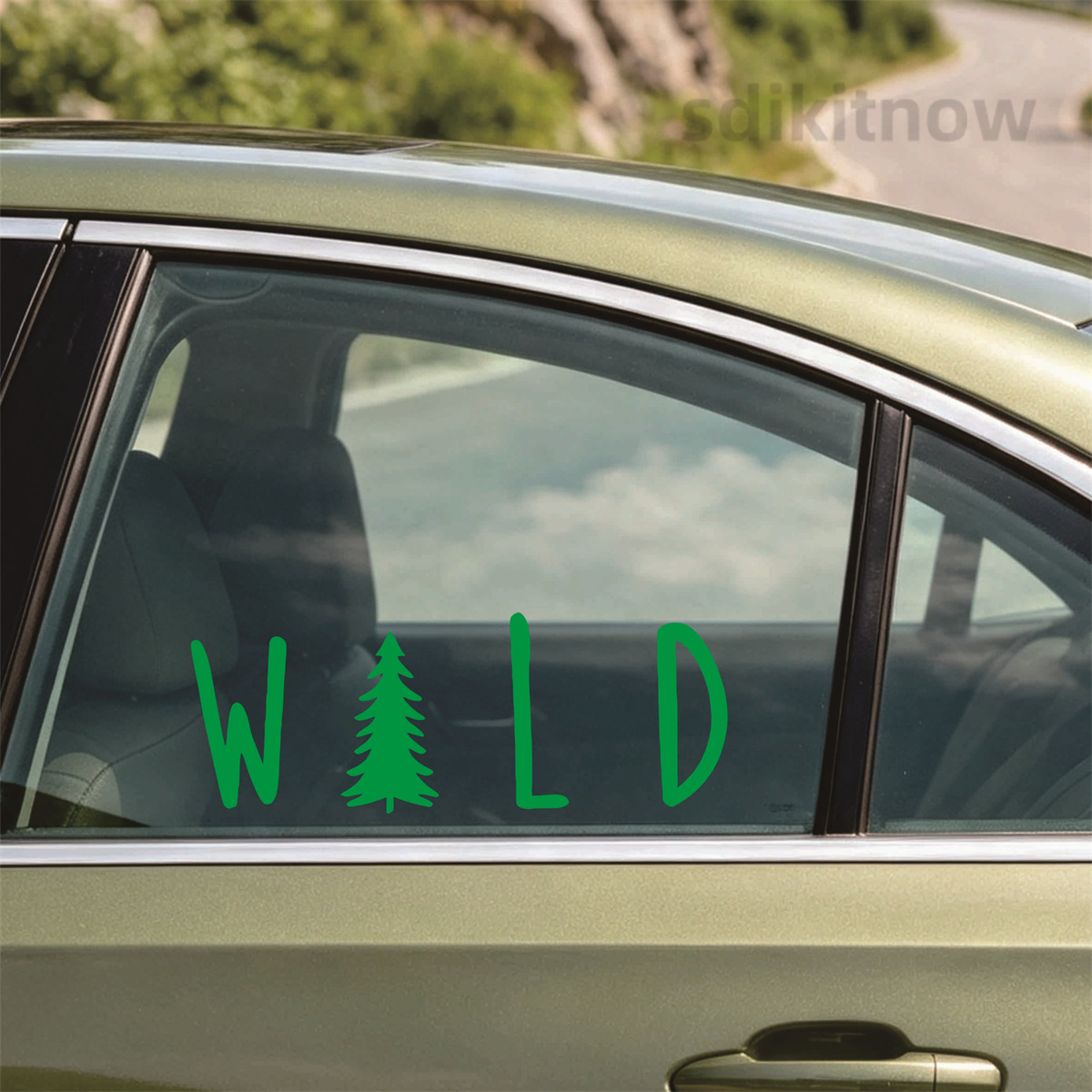 Wild Pine Tree Vinyl Car Stick - Outdoor Adventure Jeep ulasan dan harga