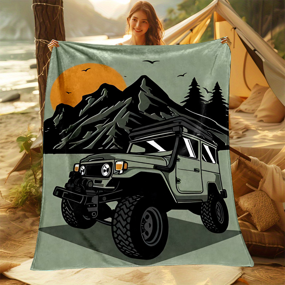 Cozy Camping Jeep Illustration - Outdoor Adventure Jeep ulasan dan harga