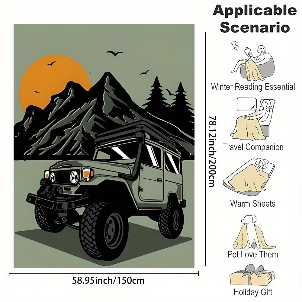 Cozy Camping Jeep Illustration - Outdoor Adventure Jeep ulasan dan harga